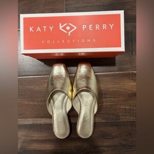 Katy Perry Gold Mules NIB